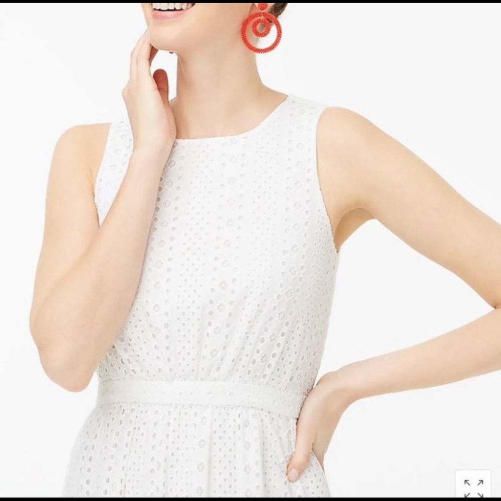 J Crew Eyelet-embroidered tiered midi dress Item AK917